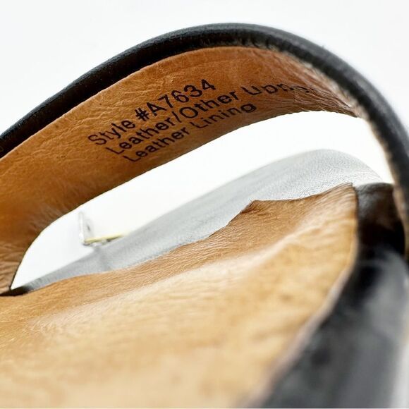 EUC Madewell Marcel Black Leather Sandals w/Woven Raffia Heels Sz 8.5 - Picture 10 of 16